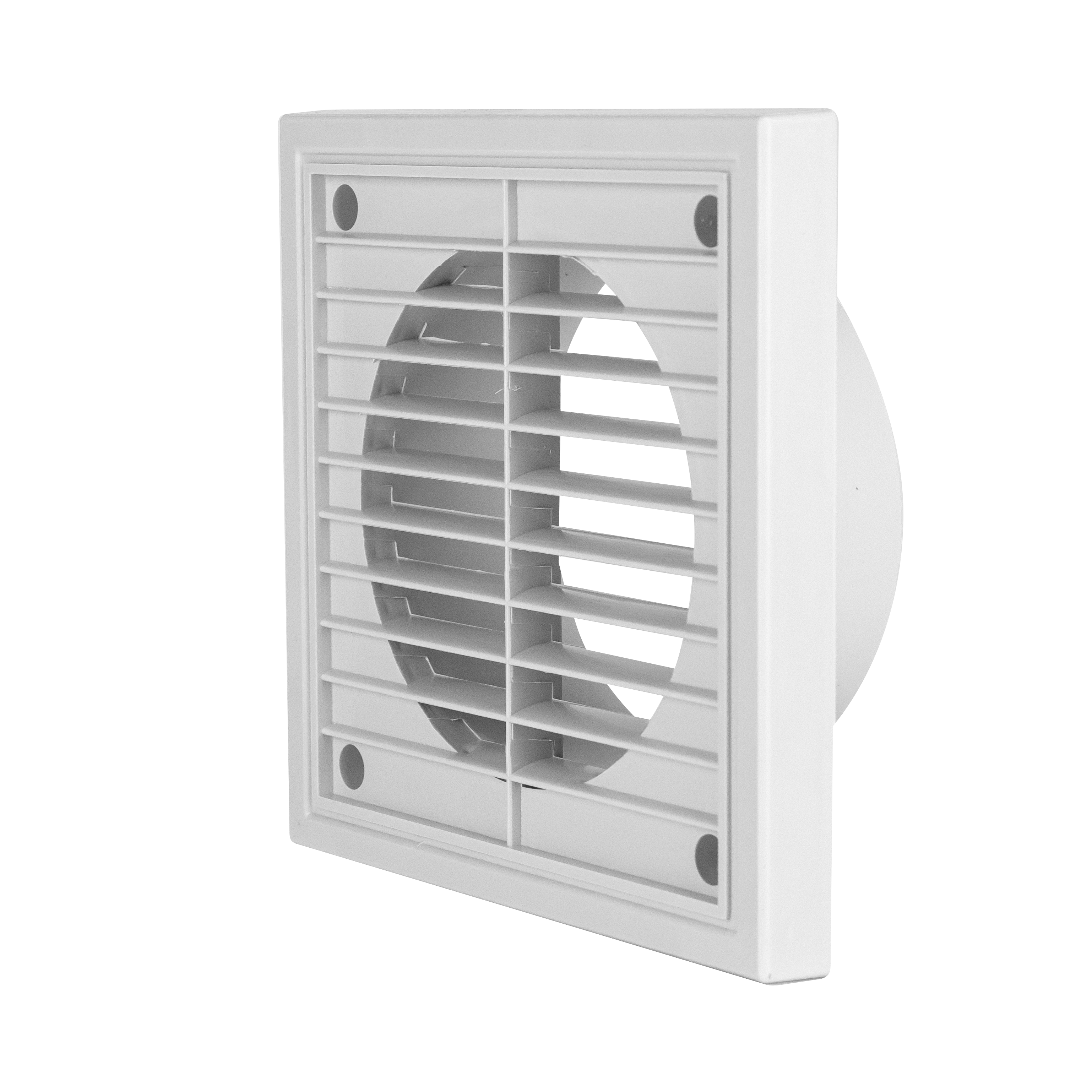 4" Louvre Fixed Grill White